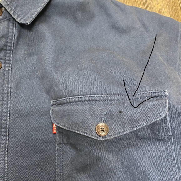 Levi's Men's Sherpa Blue Button Up Insulated/fleece Outdoor Chore Jacket Size 3X - Picture 13 of 16